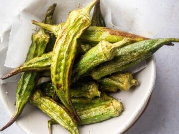Air Fryer Okra In 10 Minutes | No Breading Or Egg Needed To Make It