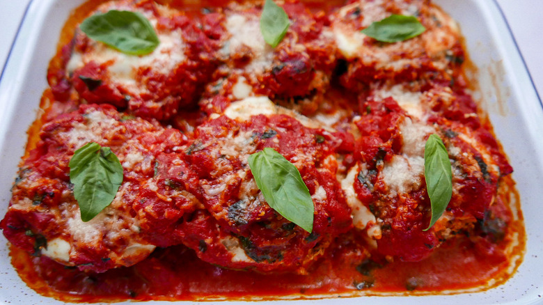 Baked Eggplant Parmesan Recipe Chefsane 