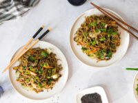 Black Sesame And Veggie Noodles Recipe