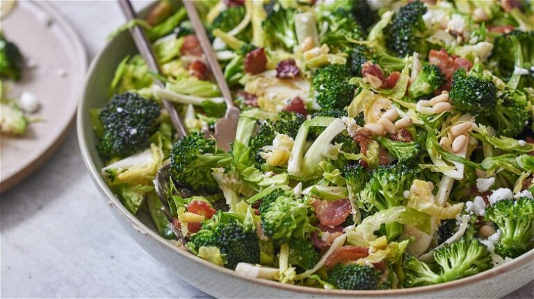 Broccoli Bacon Brussels Salad Recipe
