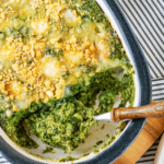 Cheesy Spinach Casserole Made With Fresh or Frozen Spinach