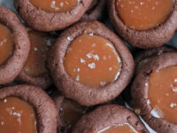 Chocolate Salted Caramel Thumbprint Cookies Recipe