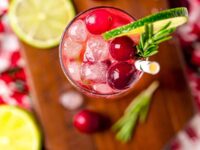 Cranberry Gin & Tonic with Rosemary