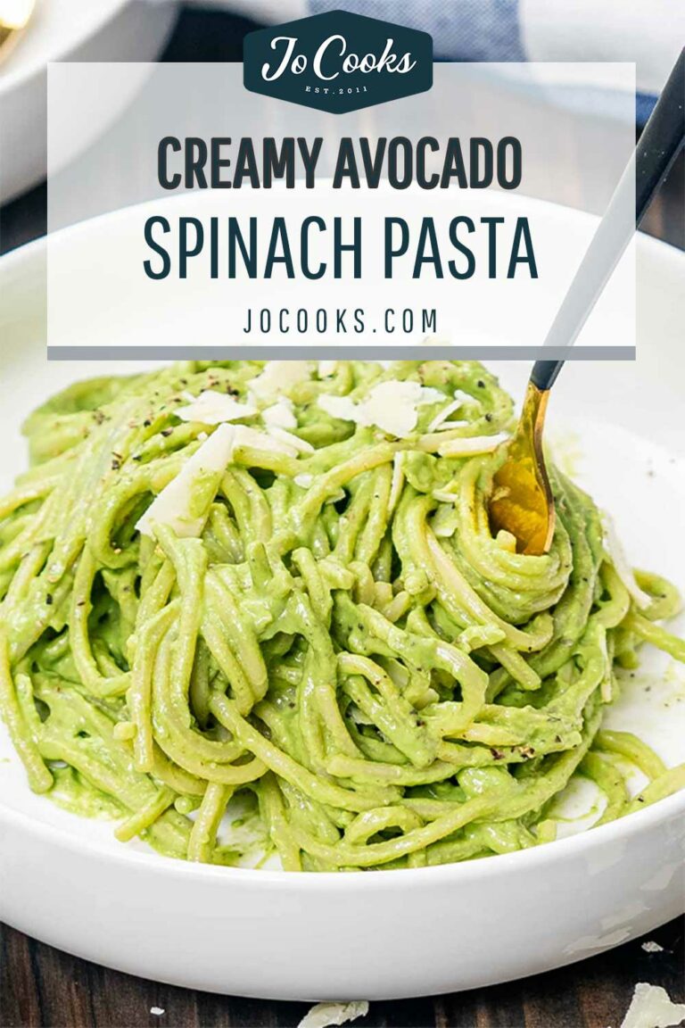 Creamy Avocado Spinach Pasta