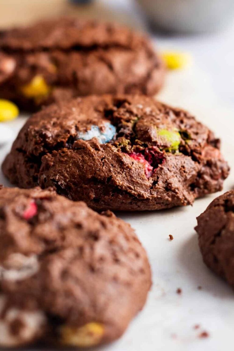 Easy Chocolate Cake Mix Cookies Made With M&Ms | Only 4 Ingredients