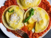 Egg Yolk- And Ricotta-Filled Ravioli Recipe