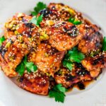 Grilled Harissa Sesame Chicken Thighs