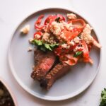 Harissa Sirloin Steak With Carrot-Cous Cous Salad Recipe