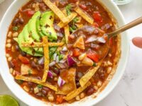 Hearty Vegetarian Tortilla Soup Recipe