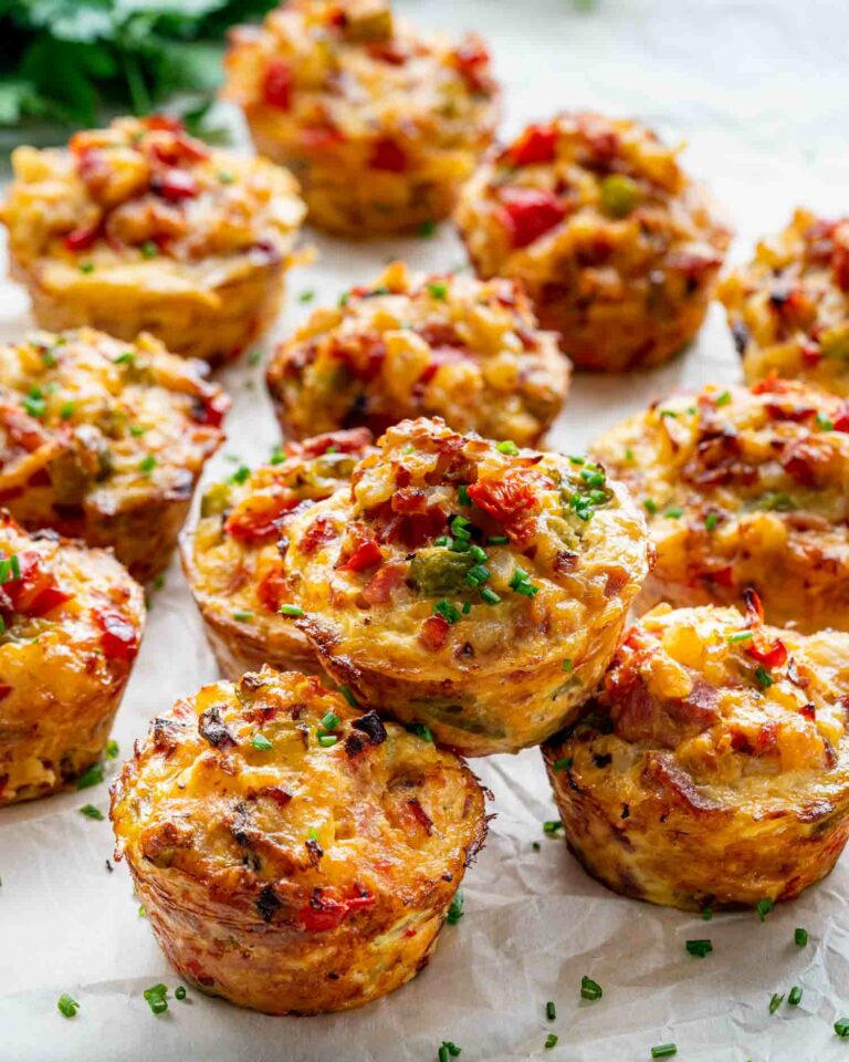Leftover Ham and Cheese Breakfast Muffins