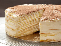 Mille-Crepe Tiramisu Birthday Cake Recipe