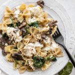 Mushroom and Spinach Pasta with Ricotta