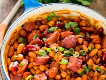 One Pot Smoked Sausage and Beans
