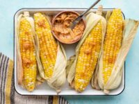 Oven Roasted Corn with Honey Chili Butter