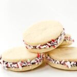 Peppermint Sugar Cookie Sandwiches with Chocolate Ganache Filling