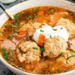 Romanian Meatball Soup (Ciorba de Perisoare)