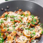 Sauteed Garlic and Parmesan Mushrooms