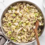 Saut��ed Beef Cabbage and Rice