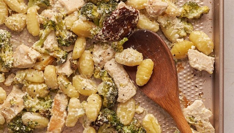 Sheet Pan Gnocchi With Chicken And Broccoli Recipe