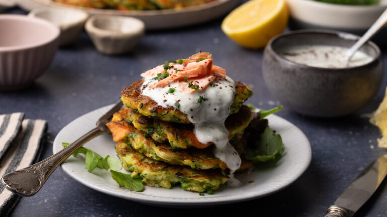 Smoked Trout And Zucchini Fritters Recipe