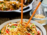 Spicy Thai Chicken and Veggie Noodles