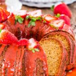Strawberry Glazed Pound Cake