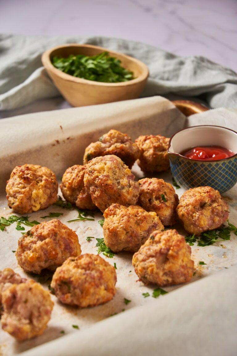 The BEST Easy Bisquick Sausage Balls (Prepped In 5 Minutes)