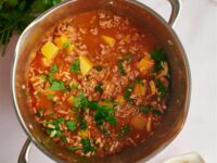 The BEST Ground Beef Vegetable Soup Made In 30 Minutes
