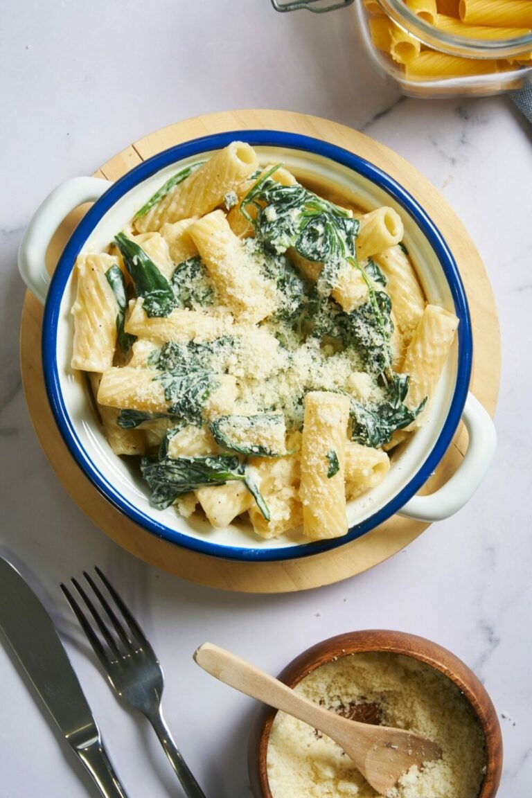 The BEST Spinach Pasta With A Creamy Sauce (Made In 15 Minutes)