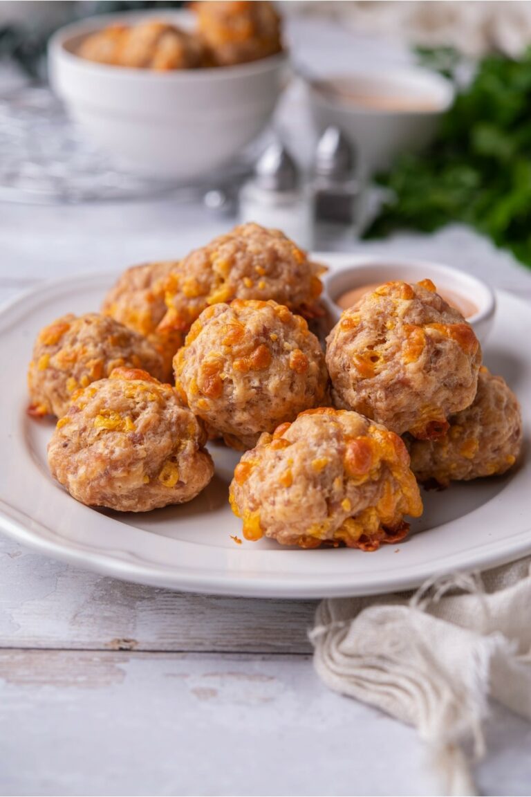 The EASIEST Cream Cheese Sausage Balls (Made With 4 Ingredients)