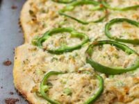 Tuna Pizza with Green Peppers