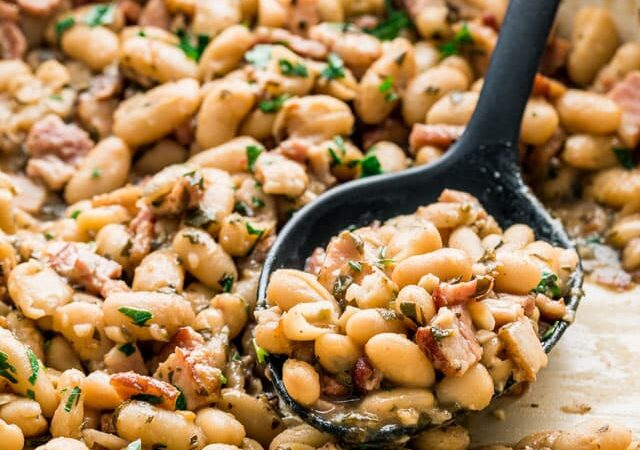 White Beans with Bacon and Herbs
