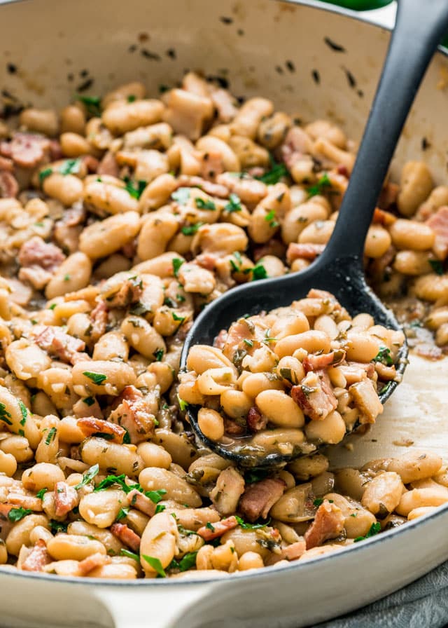 White Beans with Bacon and Herbs